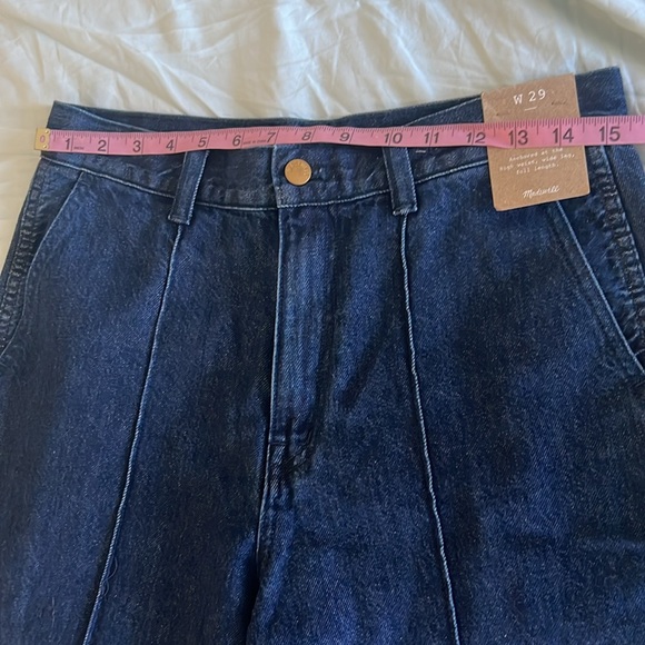 Madewell Super Wide-Leg Dark Blue Jeans - Picture 3 of 12